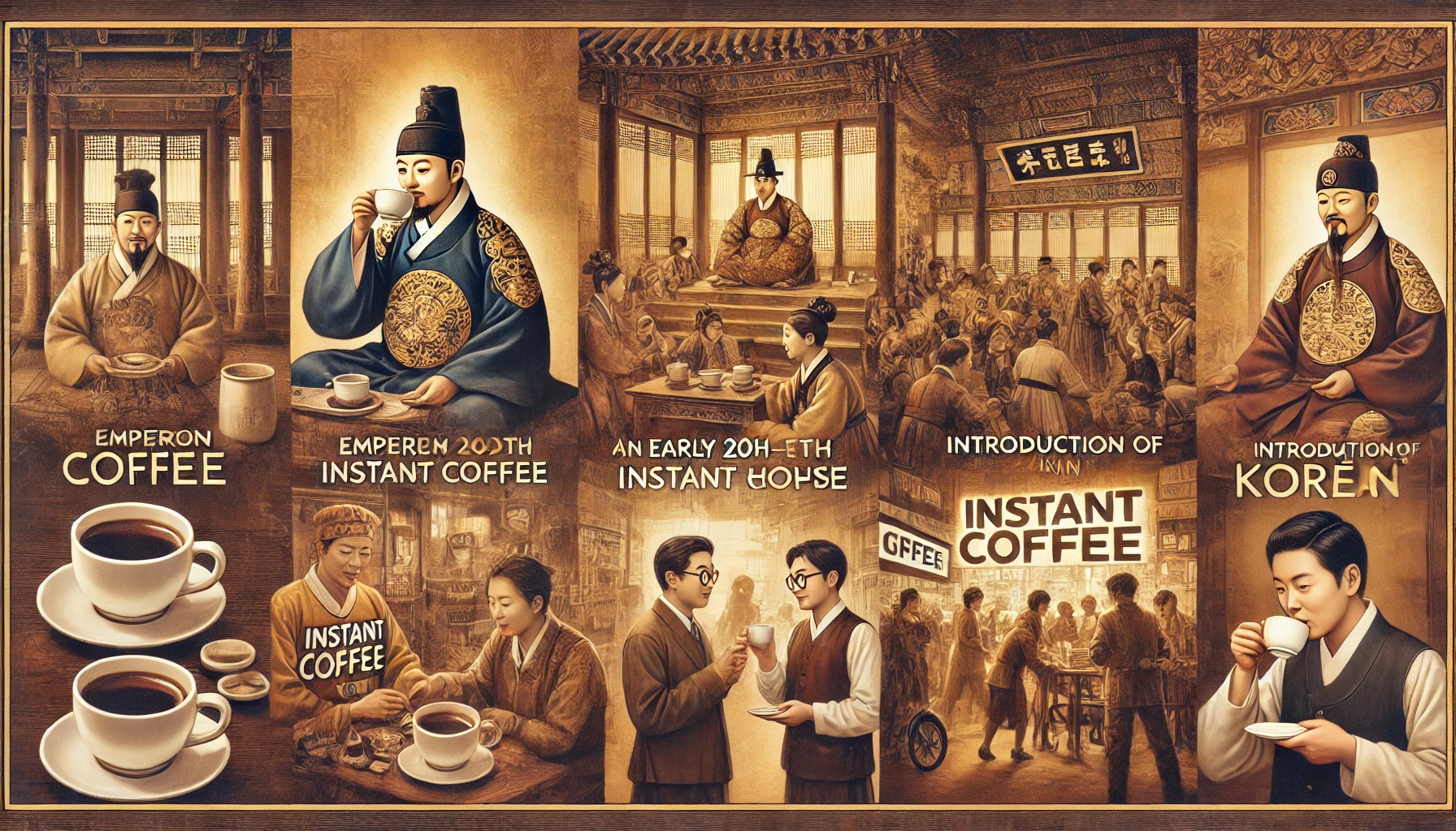 커피 역사 포스터